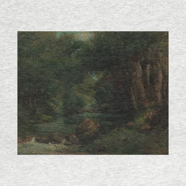 A Brook in the Forest by Gustave Courbet by Classic Art Stall